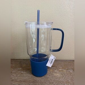 Target Bullseye's 32oz Clear Glass Tumbler Blue